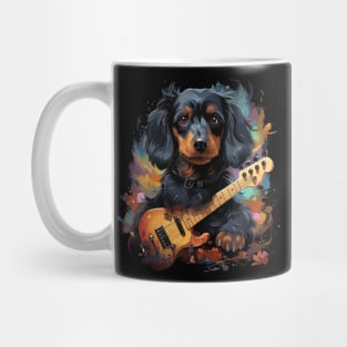 Dachshund Playing Guitar Mug